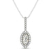 Marquis Shape Diamond Halo Pendant in 14k White Gold (2/3 cttw) Necklaces Angelucci Jewelry   