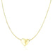 14k Yellow Gold Chain Necklace with Sliding Puffed Heart Charm Necklaces Angelucci Jewelry   