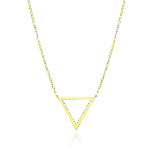 14k Yellow Gold Delta Symbol Chain Necklace Necklaces Angelucci Jewelry   