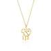 14k Yellow Gold Oval Link Necklace with Monkey Pendant Necklaces Angelucci Jewelry   