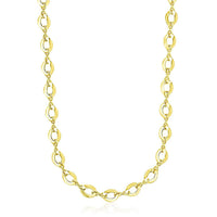 Thumbnail for 14k Yellow Gold Textured Infinity and Marquis Motif Necklace Necklaces Angelucci Jewelry   