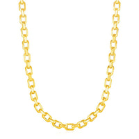 Thumbnail for Shiny Oval Link Necklace in 14k Yellow Gold Necklaces Angelucci Jewelry   