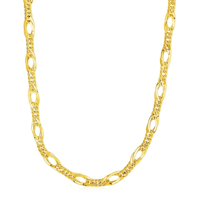 Twisted Oval Chain Necklace in 14k Yellow Gold Necklaces Angelucci Jewelry   