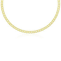 Thumbnail for 14k Yellow Gold Men's Necklace with Track Design Links Necklaces Angelucci Jewelry   