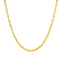 Thumbnail for Mens Polished Link Necklace in 14k Yellow Gold Necklaces Angelucci Jewelry   