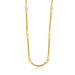 14k Yellow Gold Necklace with Cluster Curb Chains and Oversized Link Stations Necklaces Angelucci Jewelry   