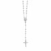 Polished Rosary Chain and Bead Necklace in Sterling Silver Necklaces Angelucci Jewelry   
