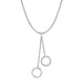 Necklace with Two Ring and Chain Pendants in Sterling Silver Necklaces Angelucci Jewelry   