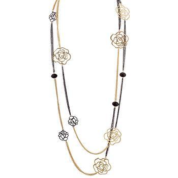Black and Gold Rose Inspired Necklace Necklaces JGI   