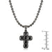 Black Cross Necklace Necklaces JGI   