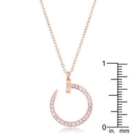 Thumbnail for Cathy 0.2ct CZ Rose Gold Stainless Steel Drop Nail Necklace Necklaces JGI   