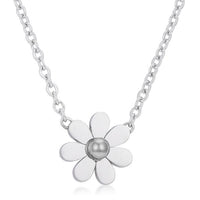 Thumbnail for Daisy Rhodium Delicate White Floral Necklace Necklaces JGI   