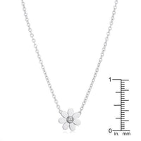 Thumbnail for Daisy Rhodium Delicate White Floral Necklace Necklaces JGI   