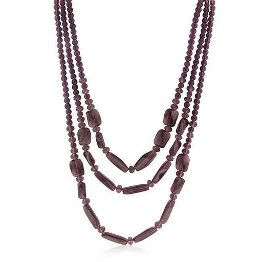 Purple Beaded Necklace Necklaces JGI   