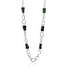 Silver Chain and Black Bead Necklace Necklaces JGI   
