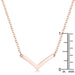 Stainless Steel Rose Goldtone Chevron Necklace Necklaces JGI   