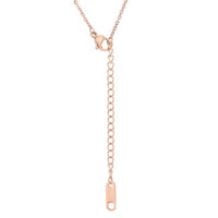 Thumbnail for Trin Rose Gold Stainless Steel Delicate Stationary Triangle Necklace Necklaces JGI   