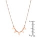 Trisa Rose Gold Stainless Steel Delicate Triangle Set Necklace Necklaces JGI   