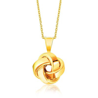 Thumbnail for 14k Yellow Gold Love Knot Style Pendant Pendants Angelucci Jewelry   
