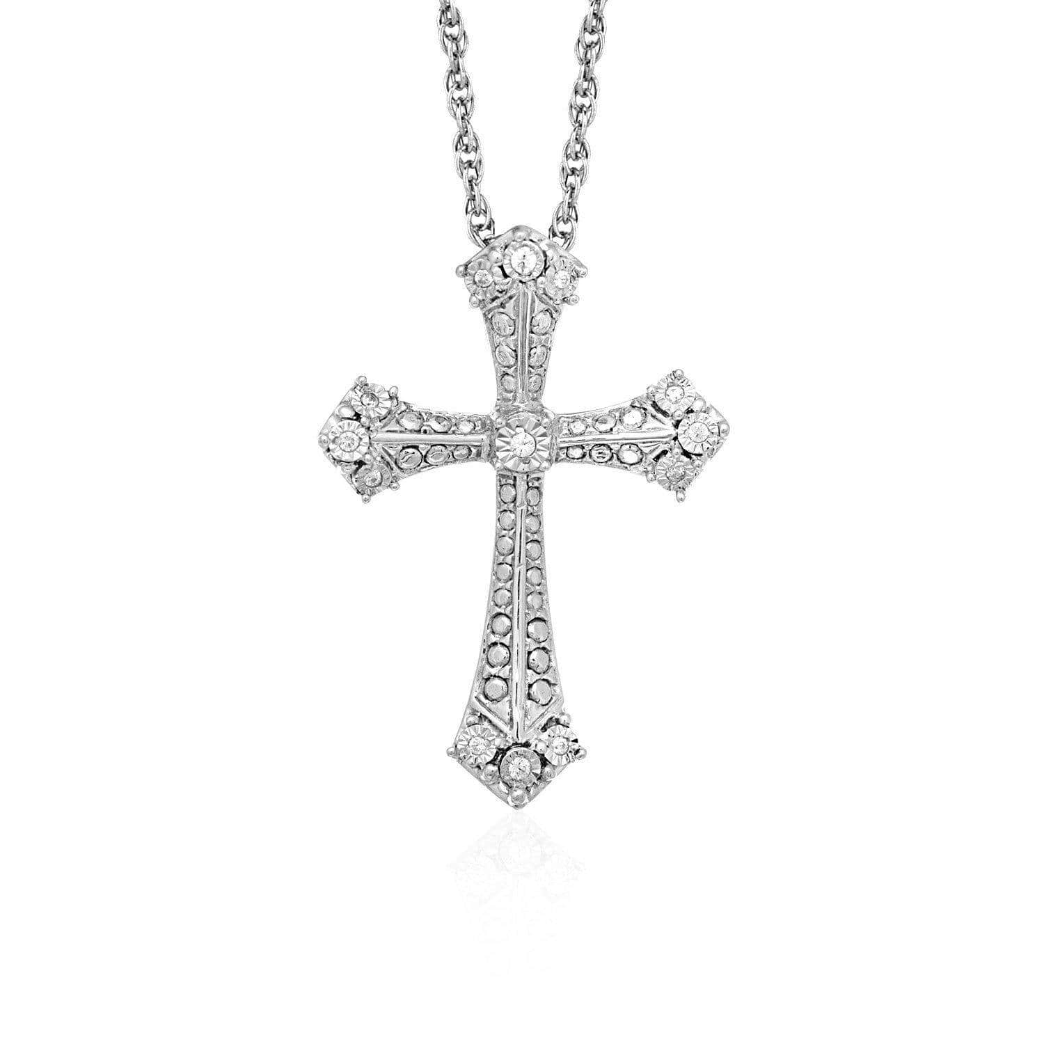 Solo Diamond Cross Necklace - LANA
