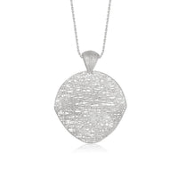 Thumbnail for Italian Design 14k White Gold Woven Artistic Pendant Pendants Angelucci Jewelry   
