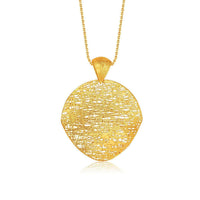 Thumbnail for Italian Design 14k Yellow Gold Woven Artistic Pendant Pendants Angelucci Jewelry   