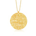 Italian Design 14k Yellow Gold Woven Circle Pendant Pendants Angelucci Jewelry   