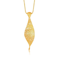 Thumbnail for Italian Design 14k Yellow Gold Woven Ornamental Twist Pendant Pendants Angelucci Jewelry   