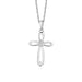 Open Cross Pendant with Diamond in Sterling Silver Pendants Angelucci Jewelry   