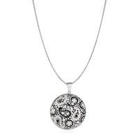 Thumbnail for Paisley Mosaic Pendant with Enamel and Cubic Zirconia in Sterling Silver Pendants Angelucci Jewelry   
