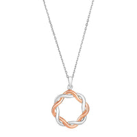 Thumbnail for Pendant with Two Toned Braided Round in Sterling Silver Pendants Angelucci Jewelry   