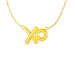 Pendant with XO Symbols in 14k Yellow Gold Pendants Angelucci Jewelry   