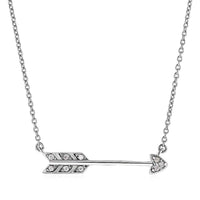 Thumbnail for Sterling Silver Arrow Pendant with Diamonds Pendants Angelucci Jewelry   