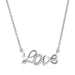 Sterling Silver inchesLove inches Pendant with Diamonds Pendants Angelucci Jewelry   