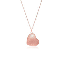 Thumbnail for Sterling Silver Rose Tone Stardust Heart Style Pendant Pendants Angelucci Jewelry   