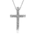Sterling Silver Stardust Crucifix Pendant Pendants Angelucci Jewelry   