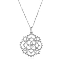 Thumbnail for Textured Loop Pattern Pendant in Sterling Silver Pendants Angelucci Jewelry   