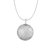 Thumbnail for Textured Round Disc Pendant in Sterling Silver Pendants Angelucci Jewelry   