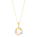 14k Tri-Color Gold Round Dolphin Design Pendant Pendants Angelucci Jewelry   