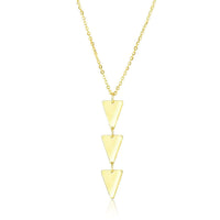Thumbnail for 14k Yellow Gold Pendant with 3-Layer Triangle Design Pendants Angelucci Jewelry   