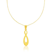 Thumbnail for 14k Yellow Gold Shiny Infinity Style Pendant Pendants Angelucci Jewelry   