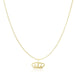 14k Yellow Gold Textured Crown Design Pendant Pendants Angelucci Jewelry   
