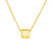 14k Yellow Gold with Shiny Square Pendant Pendants Angelucci Jewelry   
