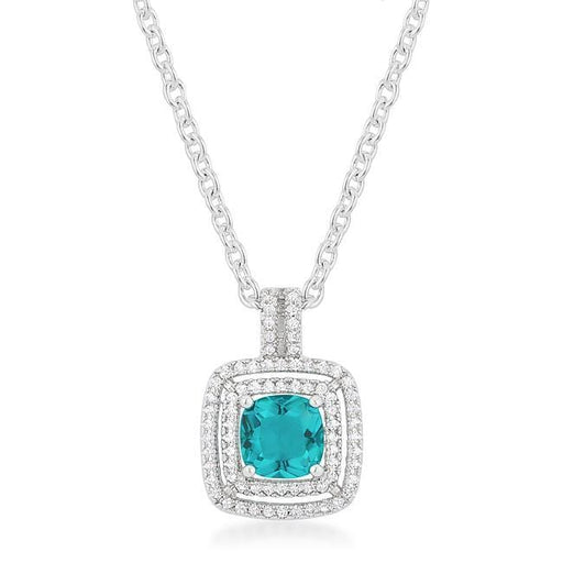 Aqua Halo Stud Pendant Pendants JGI   