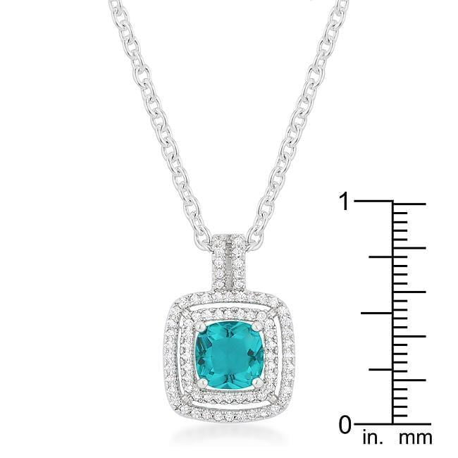 Aqua Halo Stud Pendant Pendants JGI   