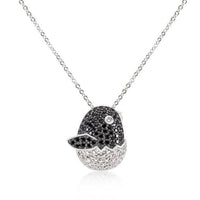 Thumbnail for Black and White Cubic Zirconia Baby Bird Pendant Pendants JGI   