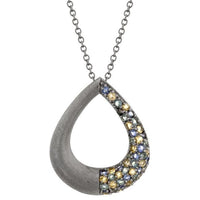 Thumbnail for Black Rhodium Teardrop Pendant Pendants JGI   