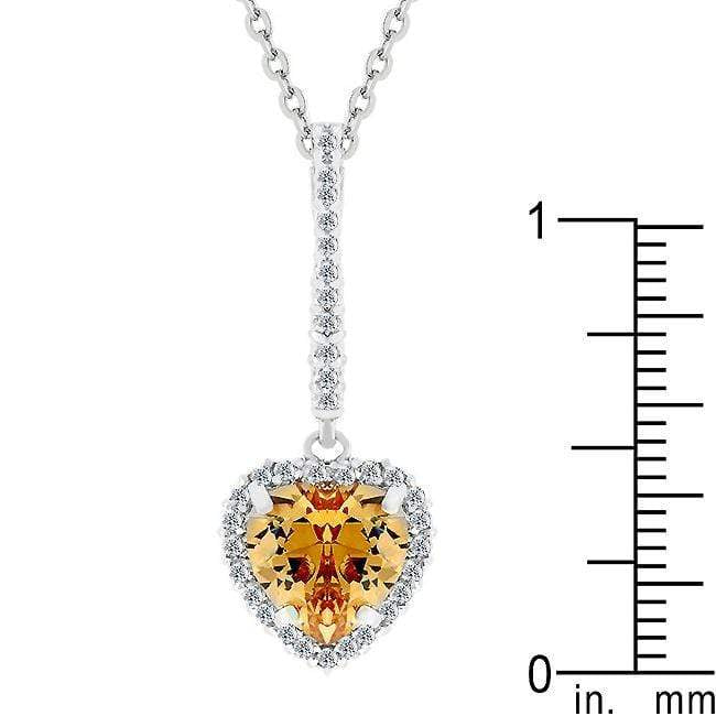 Champagne Heart Drop Pendant Pendants JGI   