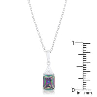 Thumbnail for Classic Mystic Cubic Zirconia Sterling Silver Drop Necklace Pendants JGI   