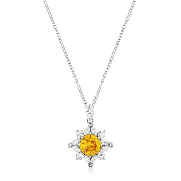 Classic Sun Pendant in Rhodium Plated Pendants JGI   